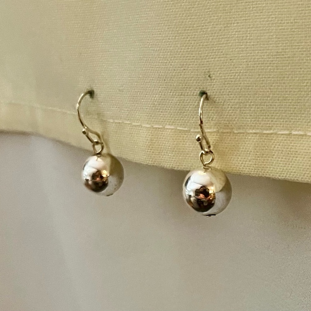 Sleek And Simple Silver Dangle Balls - image 6